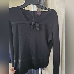 ✅️🎉3/10 Create A Bundle For Offer  Black Tie Front Fitted Blouse/Sweater